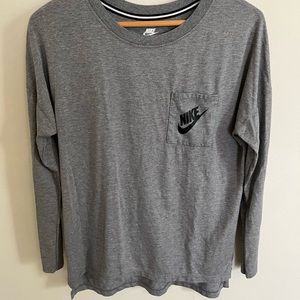 Womens grey Nike long sleeve shirt